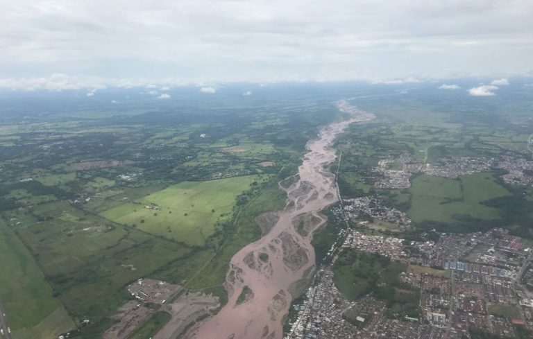 Sobrevuelo realizado por las autoridades en Villavicencio