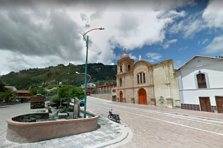 Plaza Antonio Valderrama, en Tasco (Boyacá). Google Maps