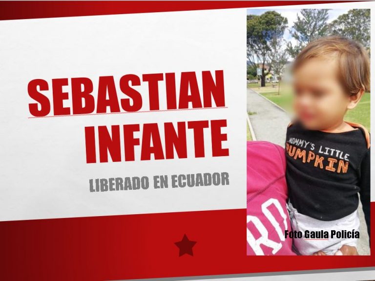 El menor Sebastian Infante, liberado en Ecuador
