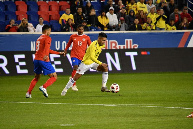 Falcao en su partido con Costa Rica