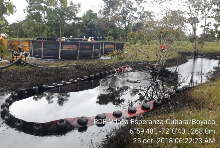 Plan de contingencia  por atentado en Cubará al oleoducto Caño Limón Coveñas