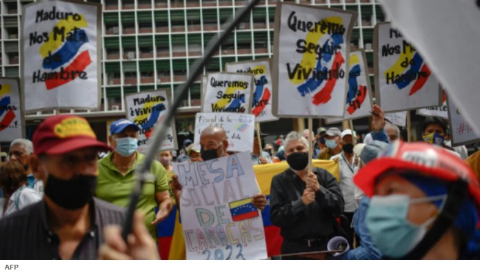 Jubiolados en Venezuela. AFP