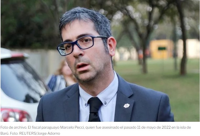 Foto de archivo. El fiscal paraguayo Marcelo Pecci, quien fue asesinado el pasado 11 de mayo de 2022 en la isla de Barú. Foto: REUTERS/Jorge Adorno