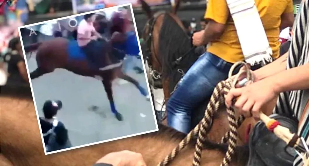Accidente caballos san Lorenzo-Nariño Imagen: Twitter @CaracolPasto