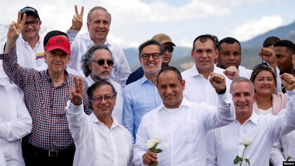 El presidente de Colombia, Gustavo Petro, durante el acto de reapertura de la frontera con Colombia, en el Puente Internacional Simón Bolivar, en Cúcuta, Colombia, el 26 de septiembre de 2022.