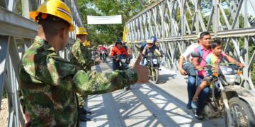 En 25 días el Ejército Nacional instaló el puente militar sobre el río Ariporo