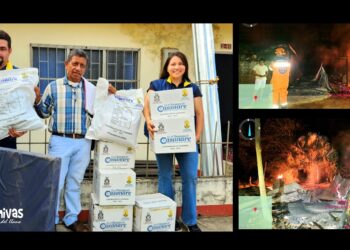 Le llegó ayuda a familia que se le quemó la casa en San Luis de Palenque