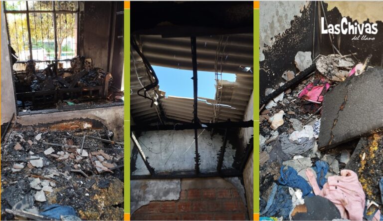 Incendio de vivienda en Aguazul