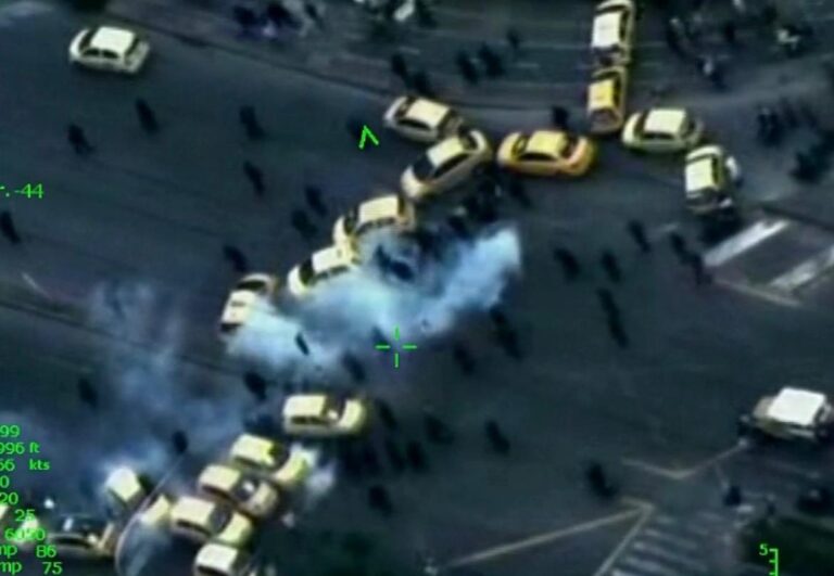 Fuerza Aérea monitoreo desde el aire el apro de taxistas en Villavicencio