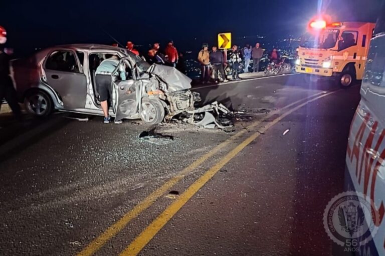 Foto accidente en Motavita (Bomberos Tunja)
