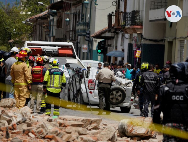 Temblor en Ecuador (Foto VOA)