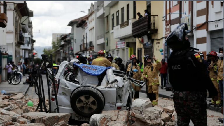 Temblor en Ecuador (Foto VOA)
