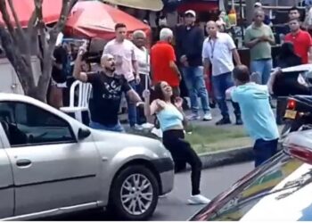 Parejas se agarron a machete en vía pública de Bello (Antioquia)