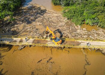 Por lo menos 30 toneladas de material deben ser removidos para salvar el puente La Consigna en Maní (Casanare)