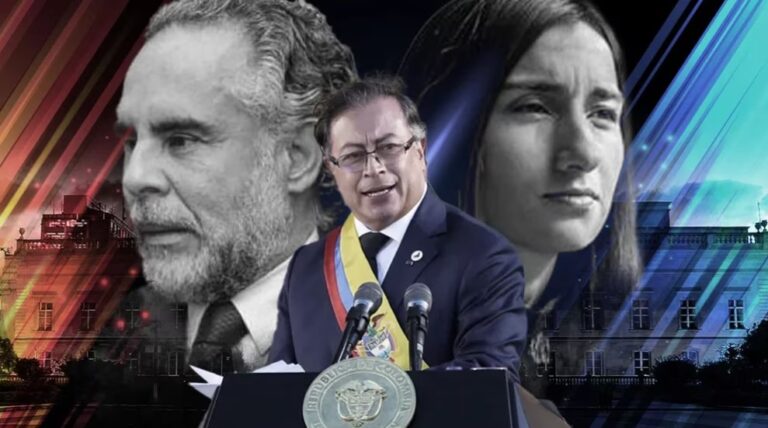 Petro, Benedetti, y Sarabia (Infobae)