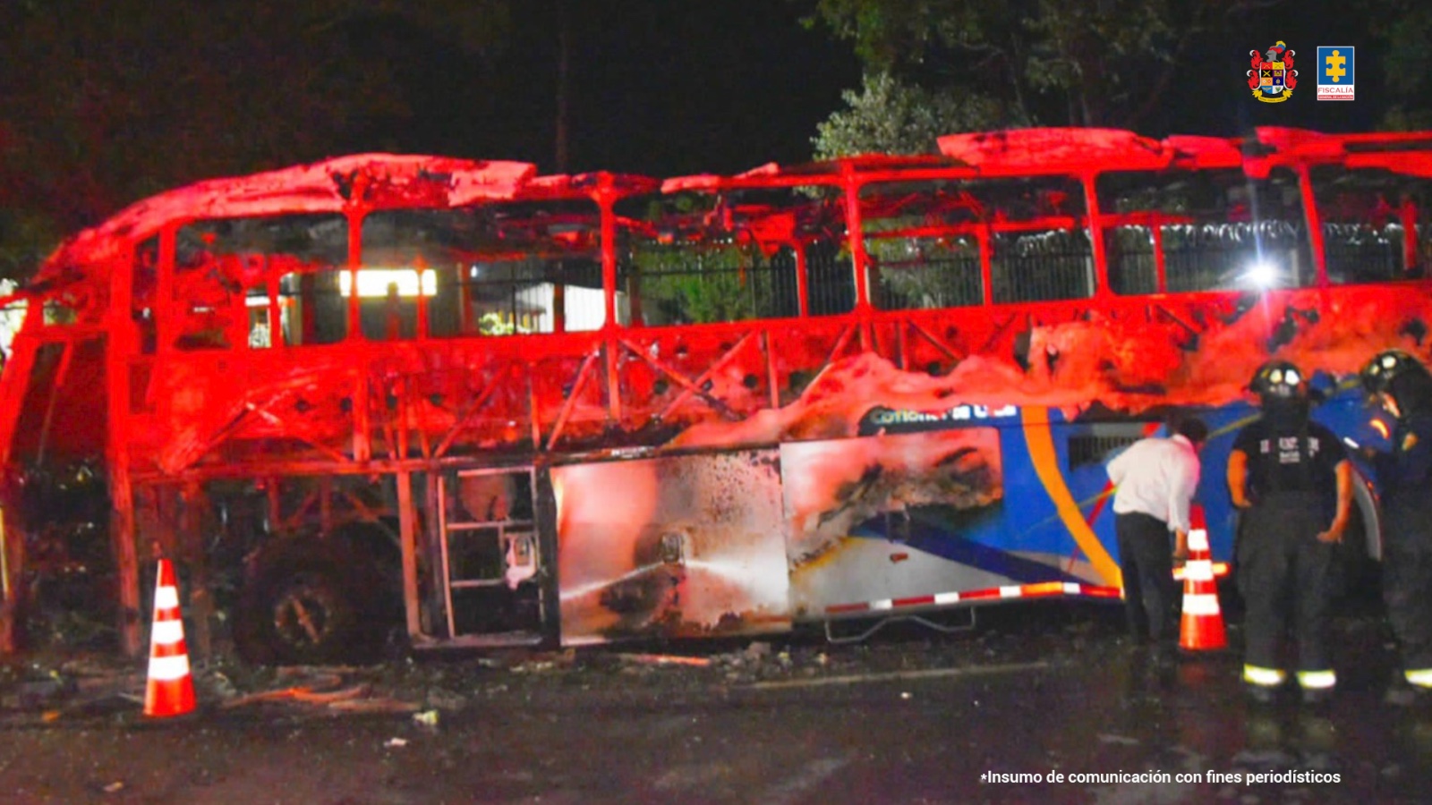 Bus incinerado