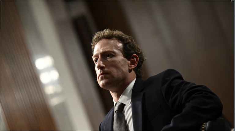 (ARCHIVOS) Mark Zuckerberg, director ejecutivo de Meta, testifica durante la audiencia del Comité Judicial del Senado de Estados Unidos "Big Tech y la crisis de explotación sexual infantil en línea" en Washington, DC, el 31 de enero de 2024.