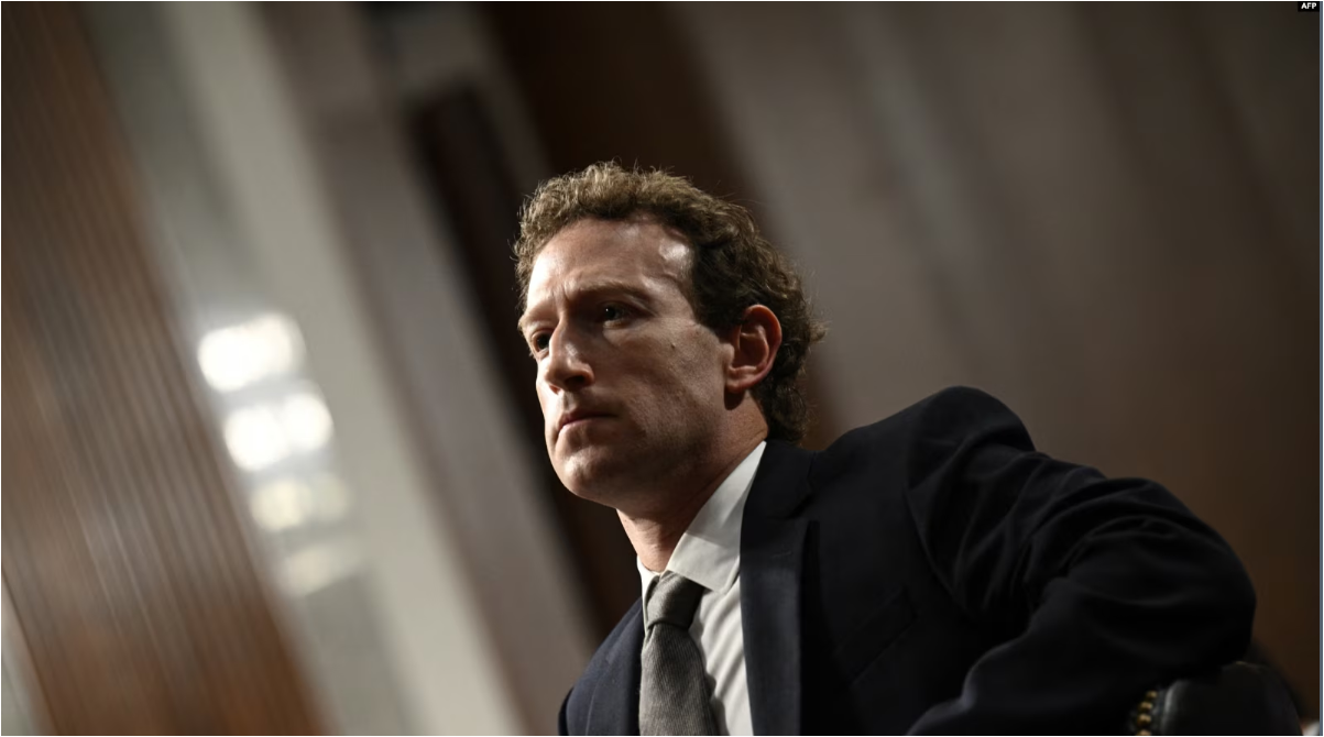 (ARCHIVOS) Mark Zuckerberg, director ejecutivo de Meta, testifica durante la audiencia del Comité Judicial del Senado de Estados Unidos "Big Tech y la crisis de explotación sexual infantil en línea" en Washington, DC, el 31 de enero de 2024.