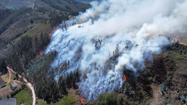 Incendio en Tibasosa- Foto Alcaldia