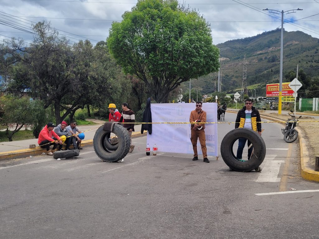 Paro minero en el Gustavo Jiménez. Foto Las Chivas del Llano