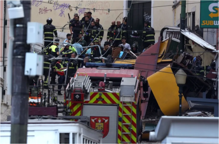 Descarrilamiento de tren en Lisboa