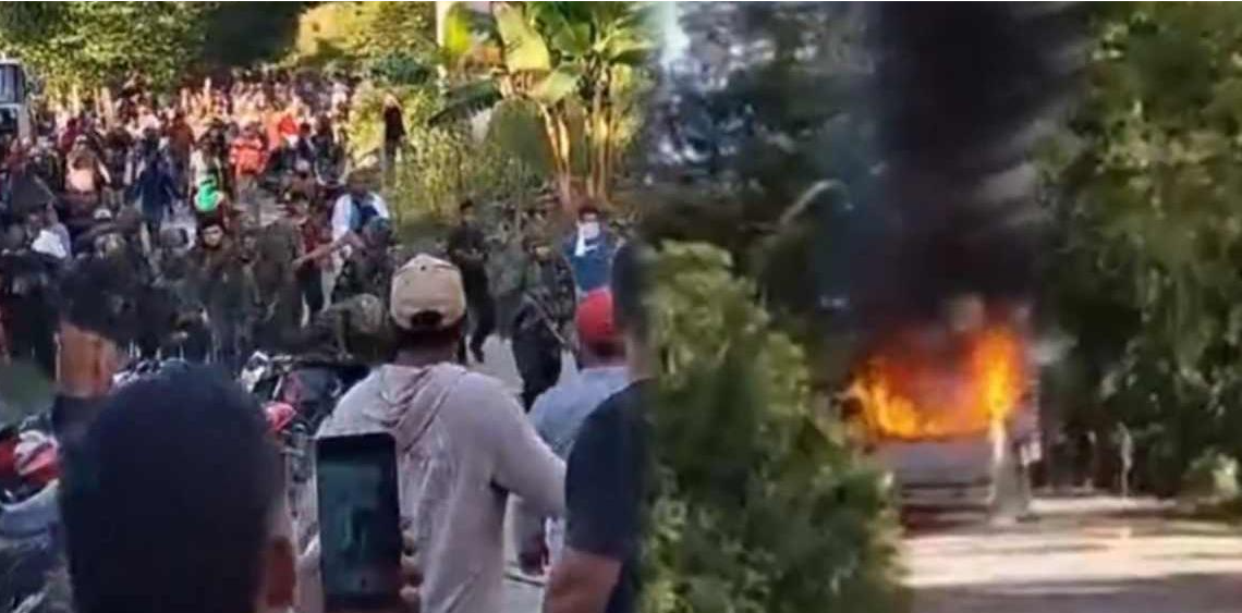 ¡Atención! Violenta asonada en Ataco (Tolima): Militares heridos y vehículos quemados en operativo contra minería ilegal