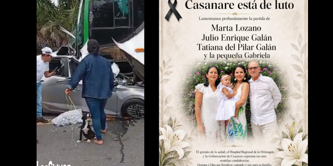 Casanare de luto: Una familia de profesionales de la salud fallece en accidente vial