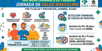 Red Salud Casanare convoca a Jornada de Salud Masculina este 24 de julio