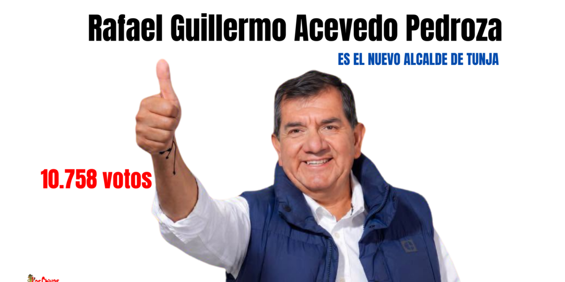 Rafael Acevedo es el nuevo alcalde de Tunja tras ganar las elecciones atípicas