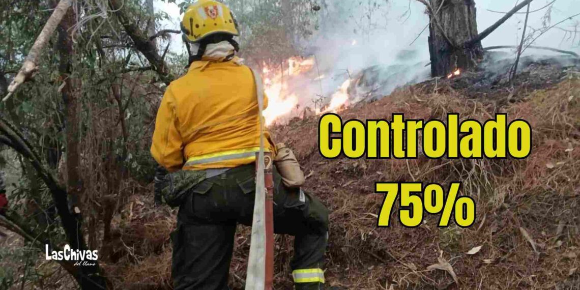 Incendio en Villa de Leyva registra un 75 por ciento de control hoy