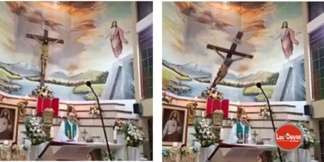 Tragedia en plena misa: Enorme cruz de madera cae sobre sacerdote y le causa la muerte