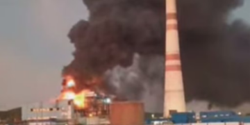 Incendio de grandes proporciones en termoeléctrica de Santa Cruz del Norte en Cuba